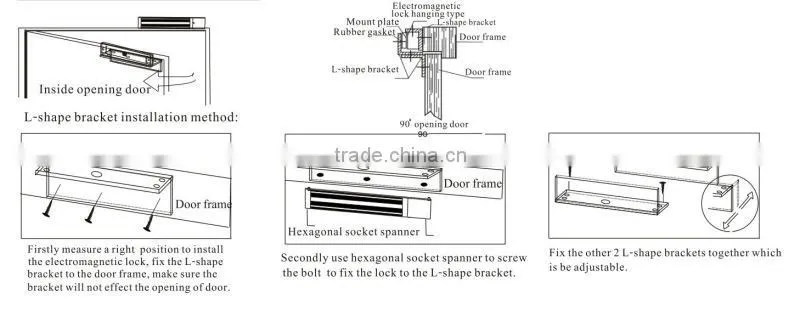 Flush type magnetic card lock 600lbs
