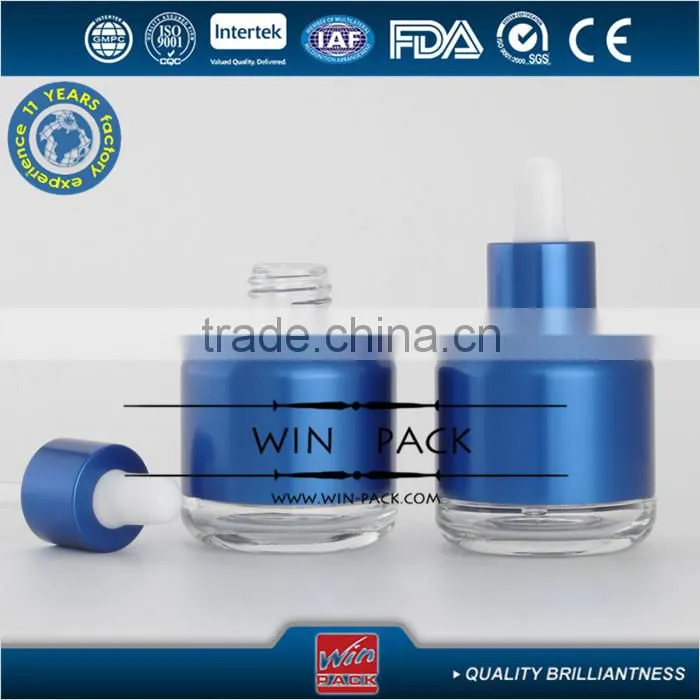 10ml round shape acrylic dropper bottle with wood cap