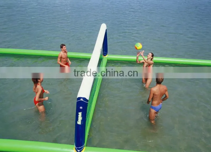 Hola water game inflatable volleyball court for sale