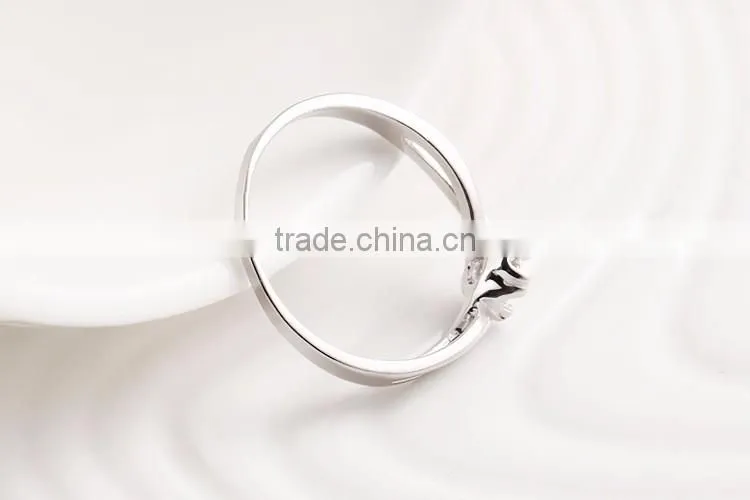 Lucury plating new fashion wedding diamond platinum rings