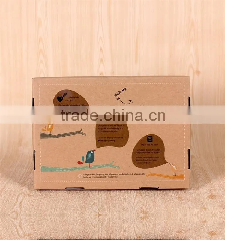 Customized good quality brown paper food packaging box