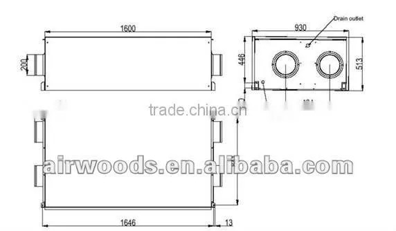 Residential energy saving cooling/heating heat recovery ventilator