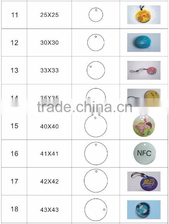 13.56MHz NTAG213 NFC Key Tag for Smartphones