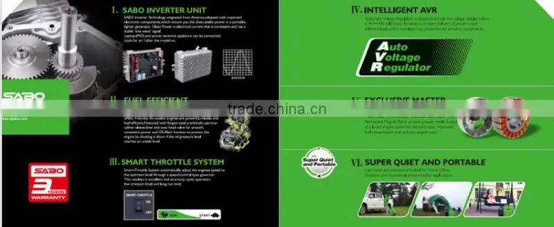 Sine Wave Digital Inverter Gasoline Generator 4-Stroke ,Air cooled ,2 Years warranty