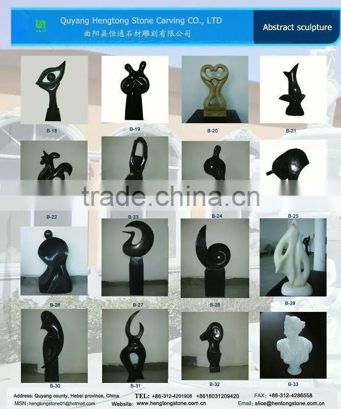 Black Dove Marble Abstract Sculpture