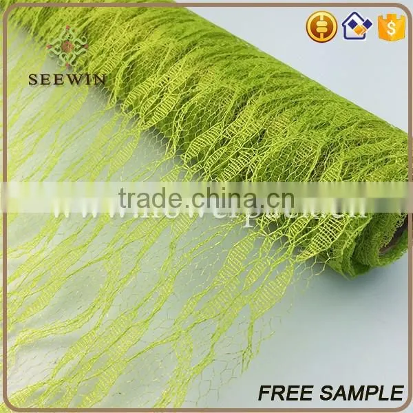 2015 New Mesh design, Colorful Flower Wrapping Lace Mesh for Wedding