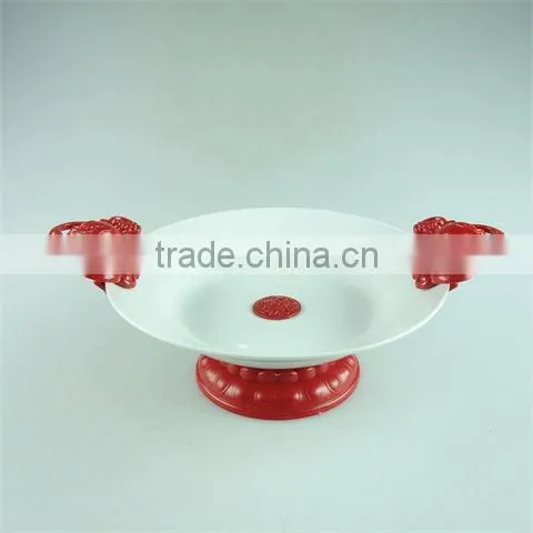 Colorful decal ceramic cake stand/candy stand for weeding/party use with cheap price in stock