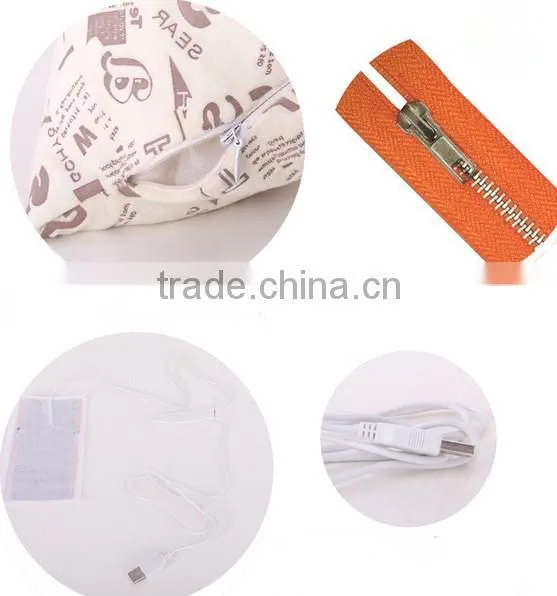 Supply fashion crystal velvet USB heating cushion/pillow