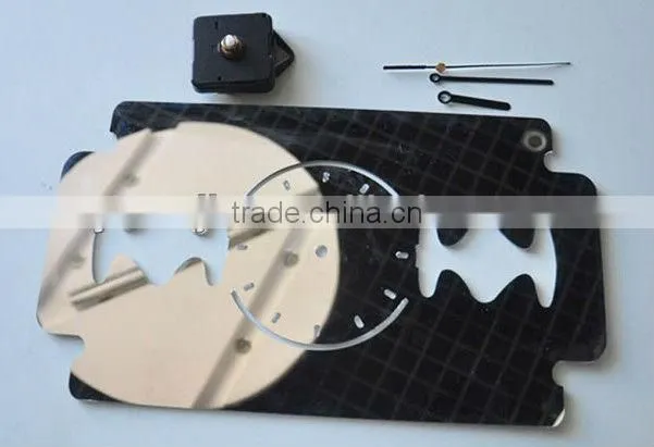 Supply creative fashion blade mirror wall clock / mute scan wall clock