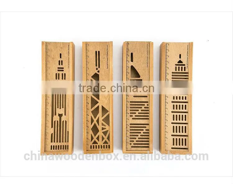 Customized Unfinished Wood Pencil Box With Sliding Lid factory price box