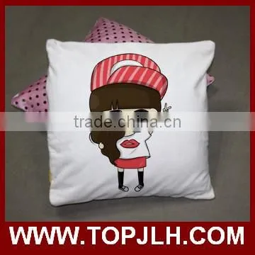 2017 hot wholesale sublimation logo printed pillow covers