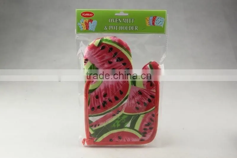 printed mirowave oven glove and pot holder