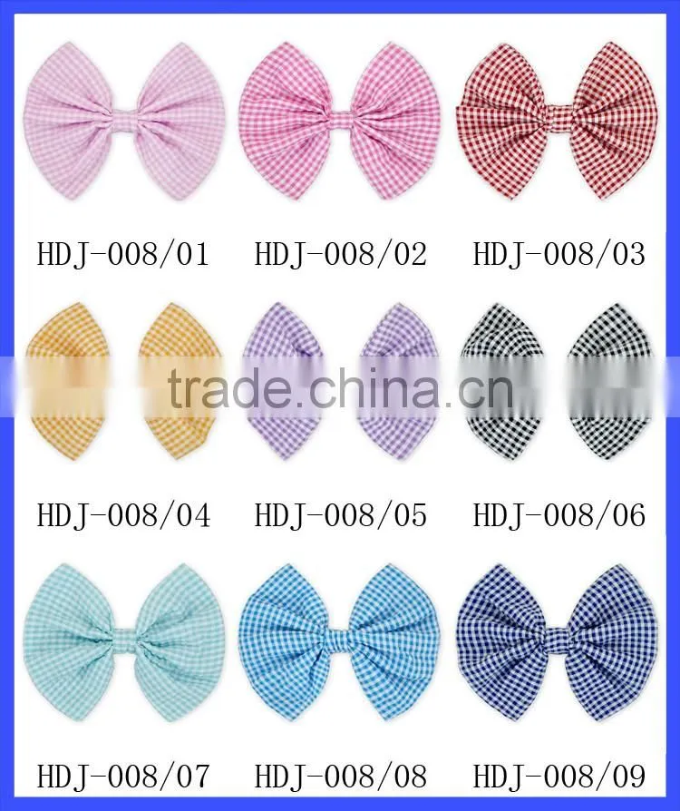 sweet little girls hair accessories orange grid hair bow for kids