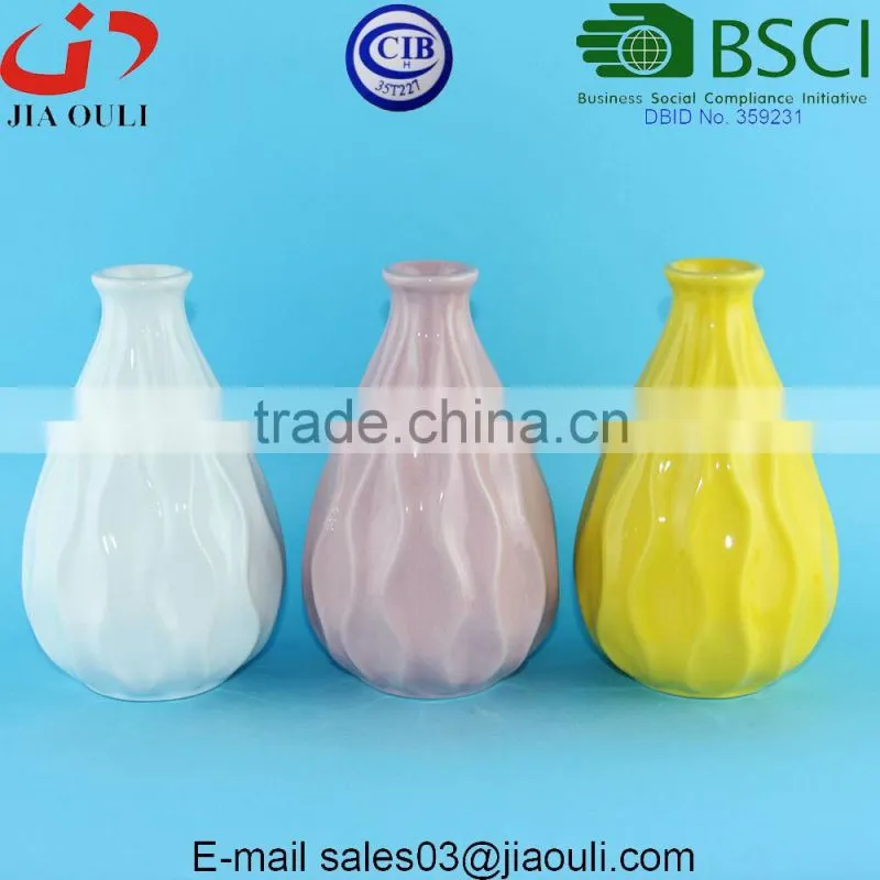 Mini Ceramic Vases glazed green