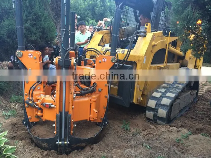 Tree transplanter tree spade with excavator