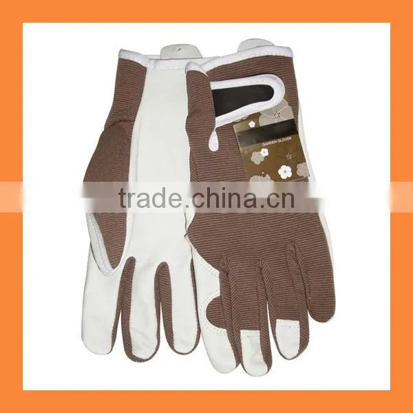 Wholesale Red Ladies Garden Pig Leather Gloves