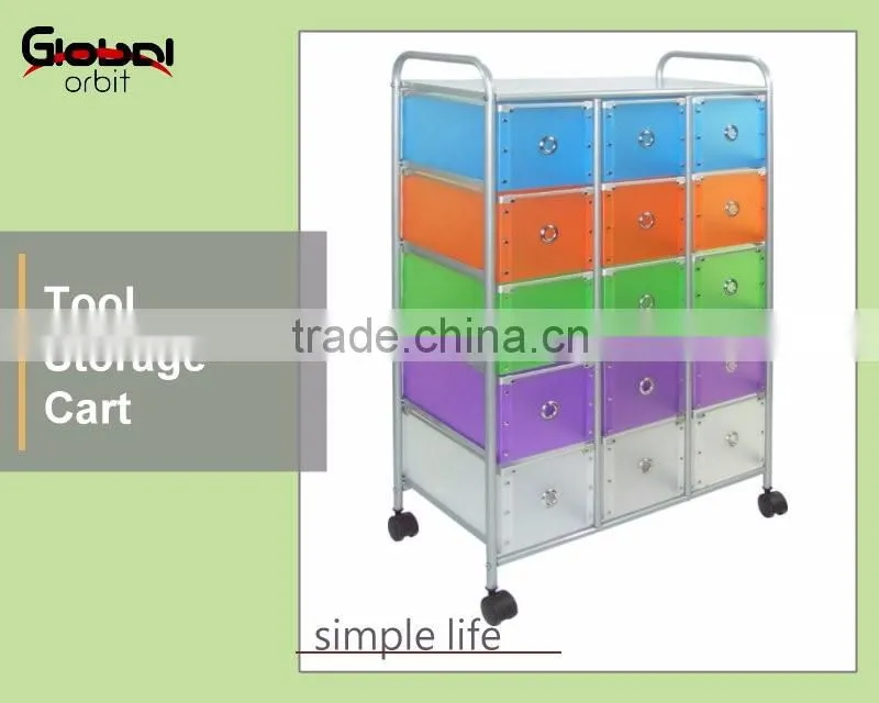 Easy To Move Plastic Drawer Organizer Mobile Office Storage Drawer Trolley Cart