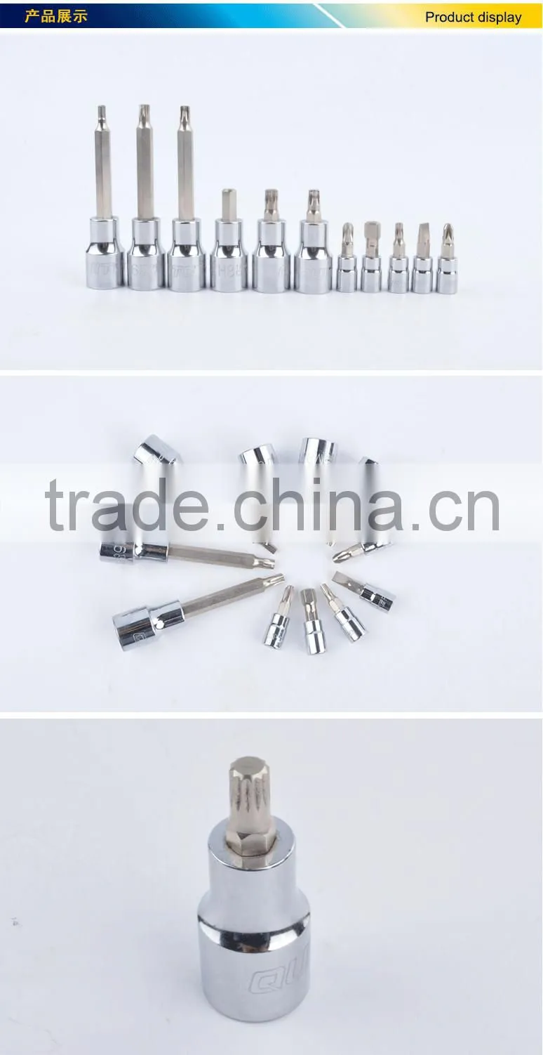 12.5mm twelve points screwdriver bit socket,1/2" twelve points bit socket ,12.5mm twelve points drive bit socket