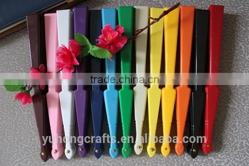Plastic hand fan for advertisement gift