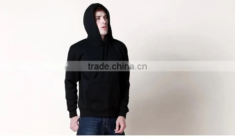 Cheap Custom Wholesale Plain Black Hoody