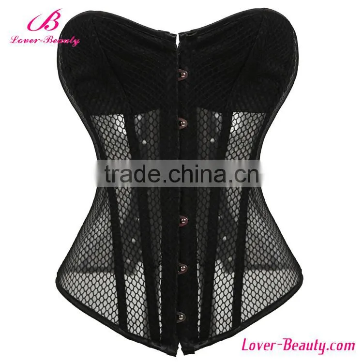 Wholesale Newest Design Women Black Mesh Sexy Slimming Corset
