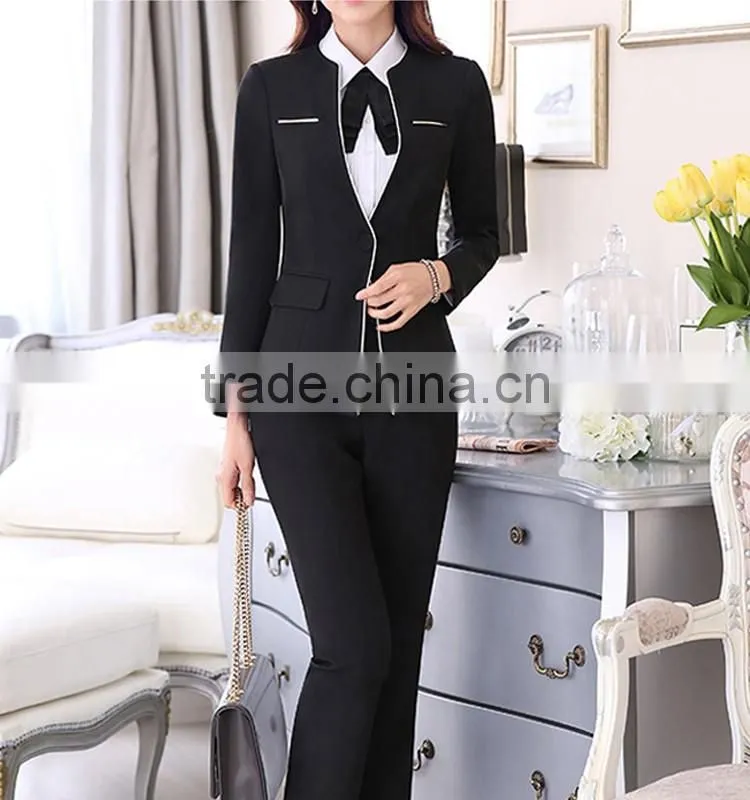 2017 hot sale ladies suits office uniform designs for women