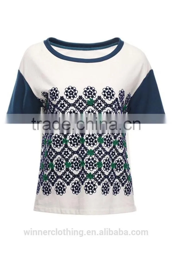 Trendy design fancy print long sleeve mexican clothing pictures of girls cotton tops
