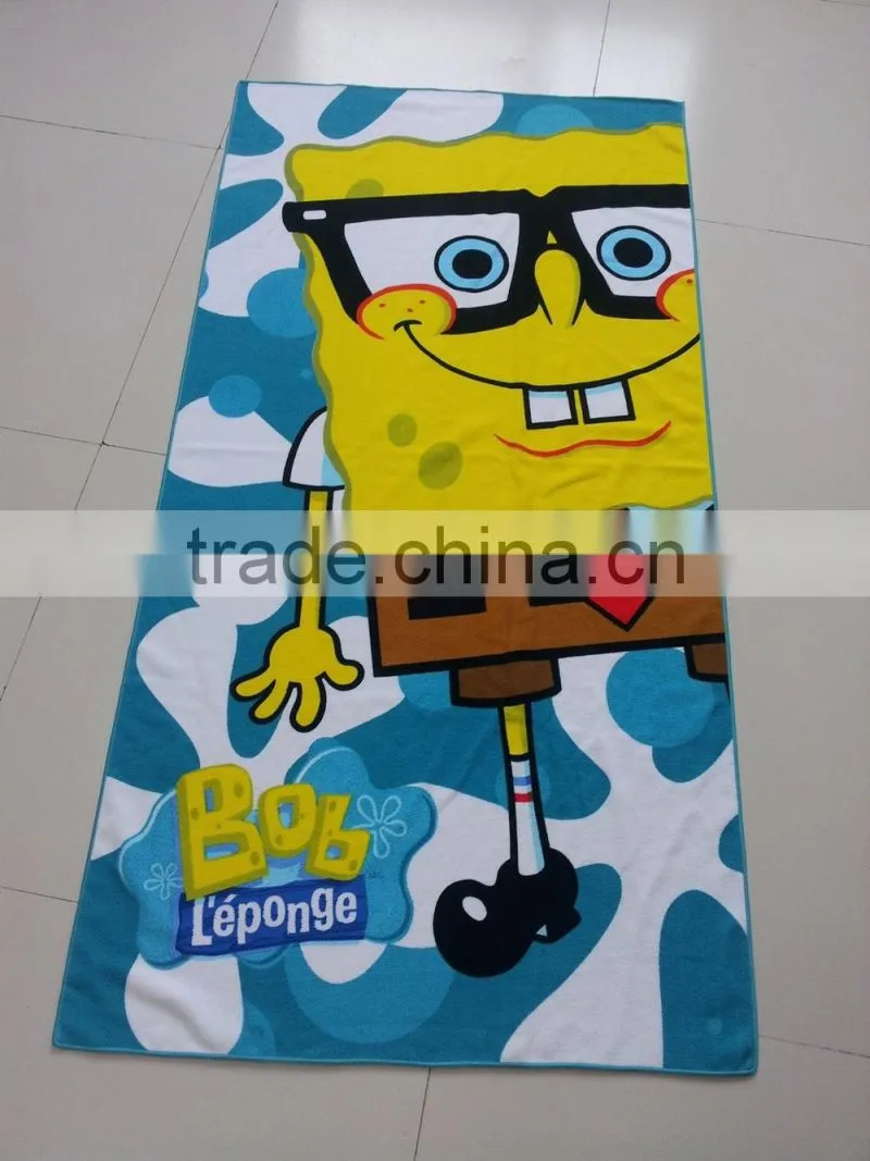 Large round cartoon sublimation beach towel