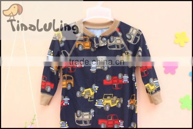 TinaLuLing Dinosaur Pajamas Fashion 100% cotton Boys One Piece Jumpsuits