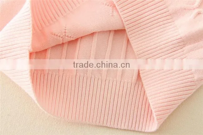 DDP151012 fall clothes cute black and pink kids pullover sweater for girls from factory