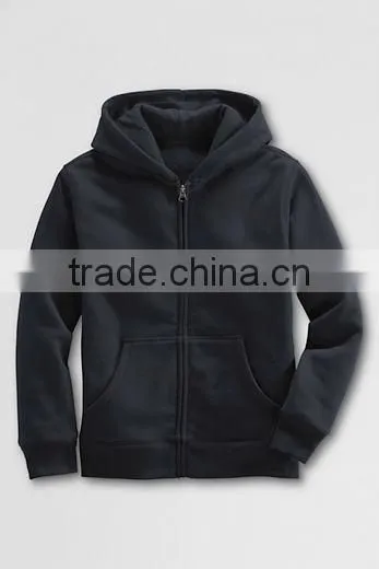 BOYS PLAIN ZIPPER HOODY