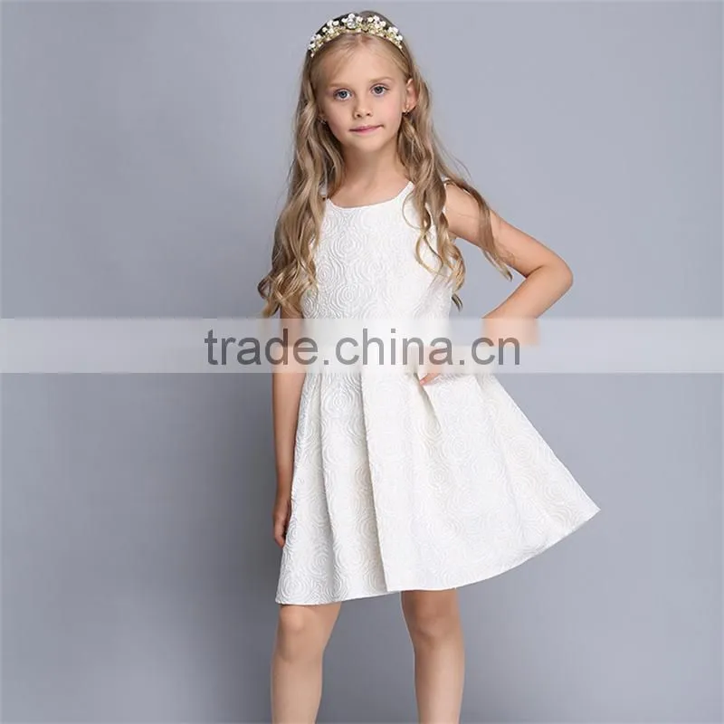 High-Grade Sleeveless Mother Daughter Matching Dress White Family Matching Clothing