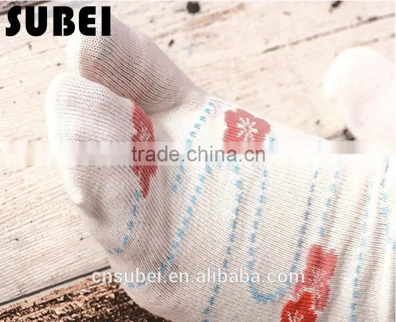 Flowers pattern socks, cute 2 toe socks
