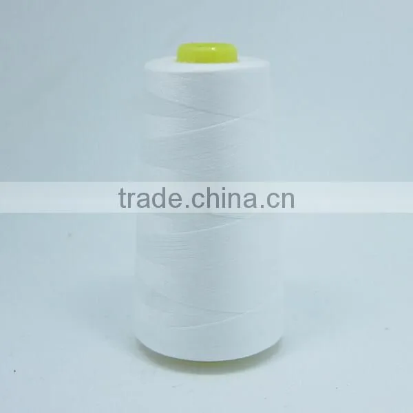 20s/3 100 polyester spun sewing thread white color