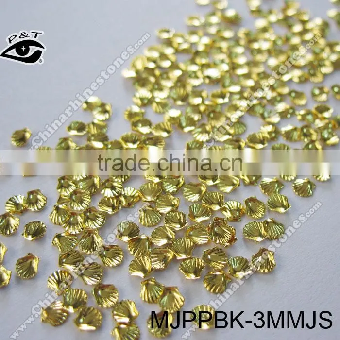 Nail Studs Shell Nail studs 3MM Gold color For Nail DIY