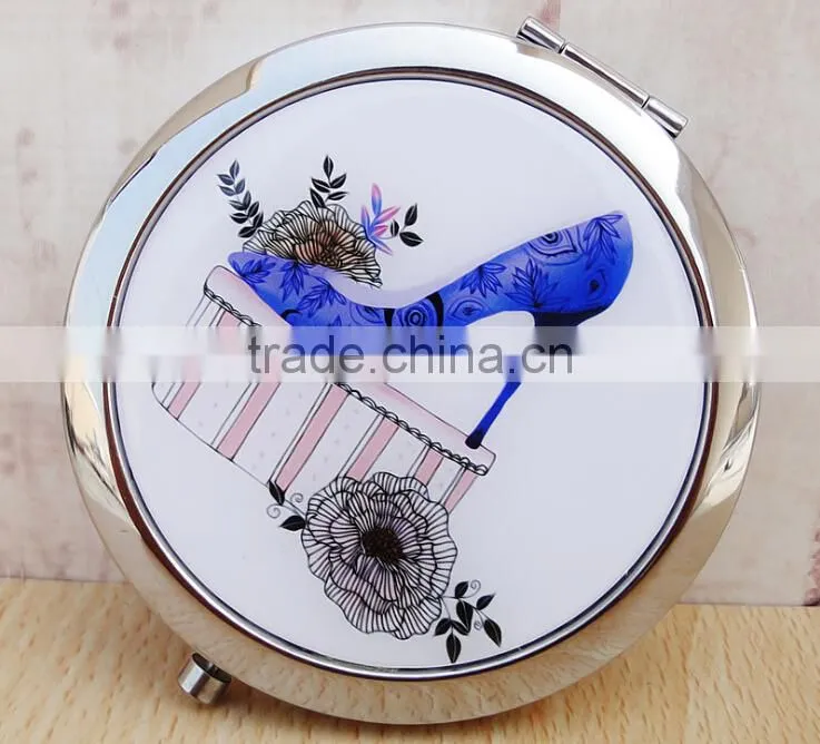High Heel Shoe Compact Mirror Makeup X2 Magnification,DubaaFashion.com 2015