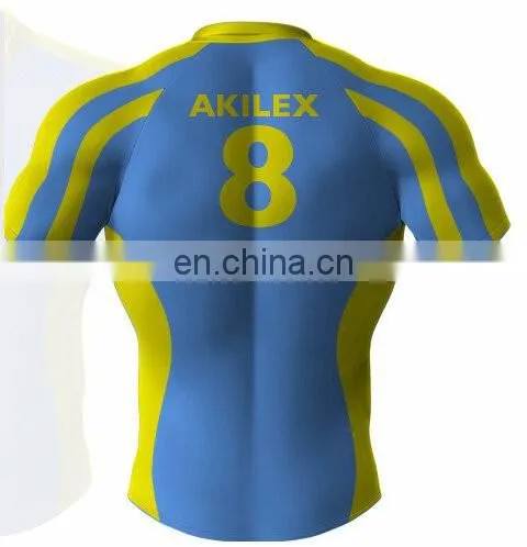 Wholesale top selling custom rugby jersey with sublimation show your body