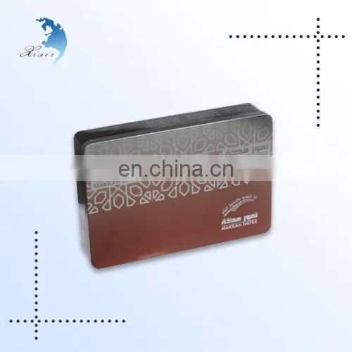 2014 New Style Customized Non-toxic Printed Rectangular Metal Tin Box With Flip Lid