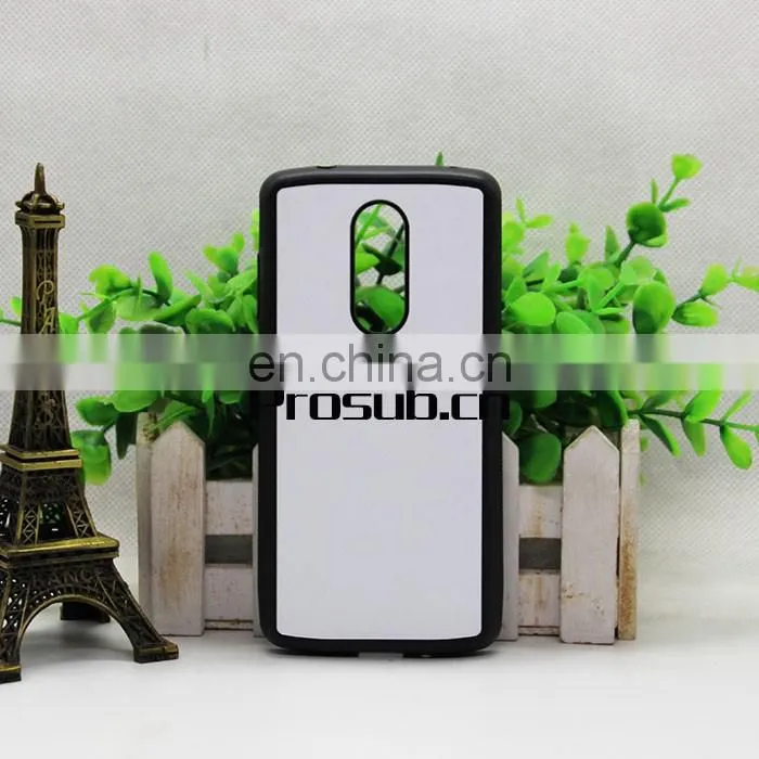 2d sublimation heat transfer PC +TPU silicon blank cell phone case with metal sheet for Prosub-ZTE Axon7 mini