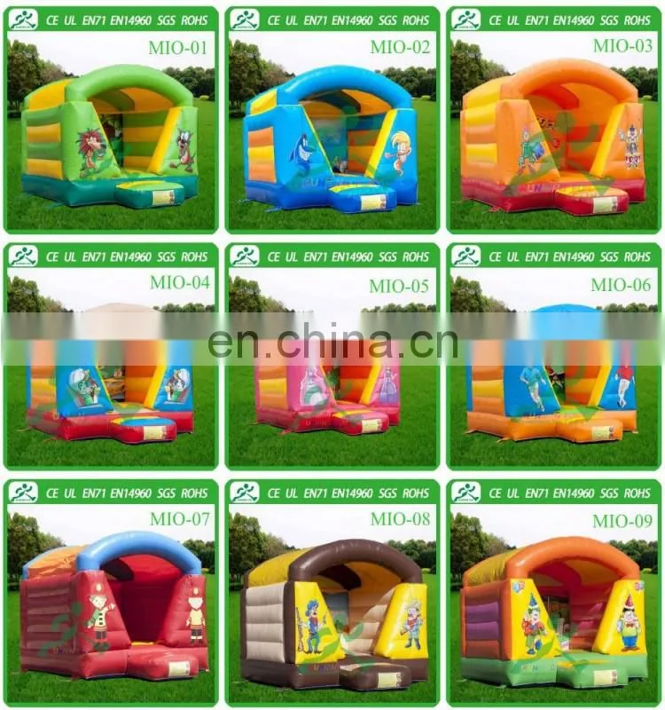 Indoor Mini Inflatable Fireman Bouncy House With Roof