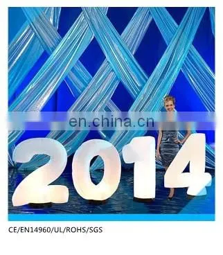 giant inflatable number sign with led for new year celebration