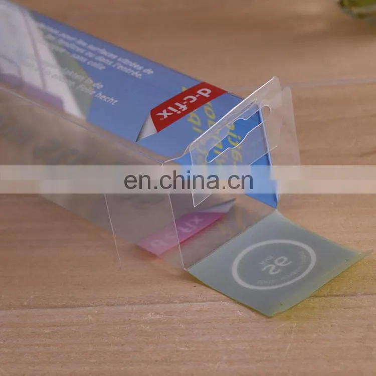 Manufacturer custom clear PVC rectangle packaging box,wiper packaging box with custom logo printing