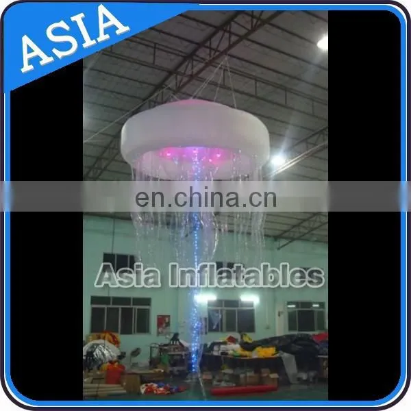 Party jellyfish night lighting/ hanging led inflatable jellyfish