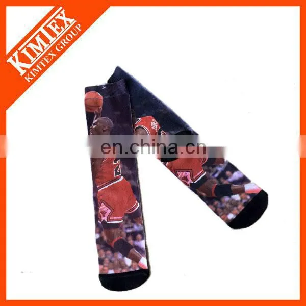 Sport custom jacquard mid calf high socks