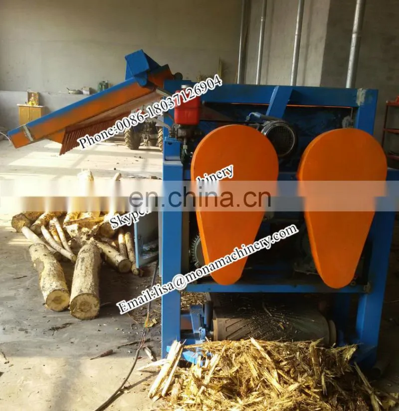 Ring wood debarking machine/three roller wood debarker/Rotary drum wood peeler
