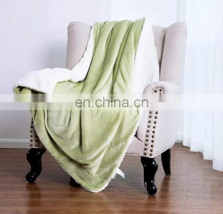best seller in usa knitted warm soft 100% polyester flannel sherpa fleece throw blanket for winter china suppliers