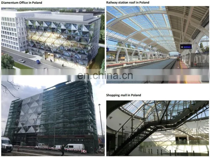 High safety architectural roof skylight tempered laminated glass