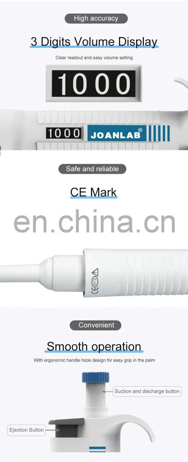 JOAN LAB Autoclave Micropipette Single Channel Micropipette
