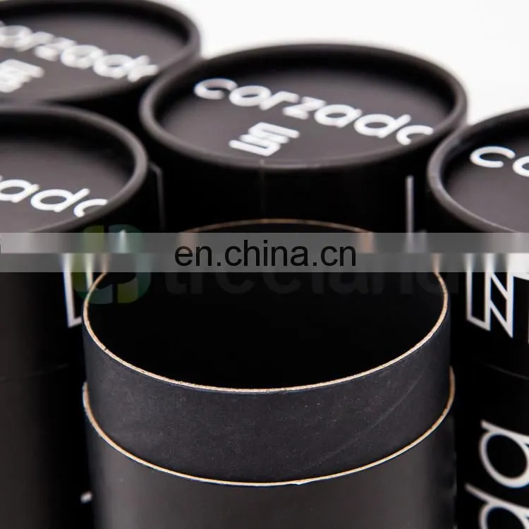 Custom Black Kraft paper tube Packaging For Bottles