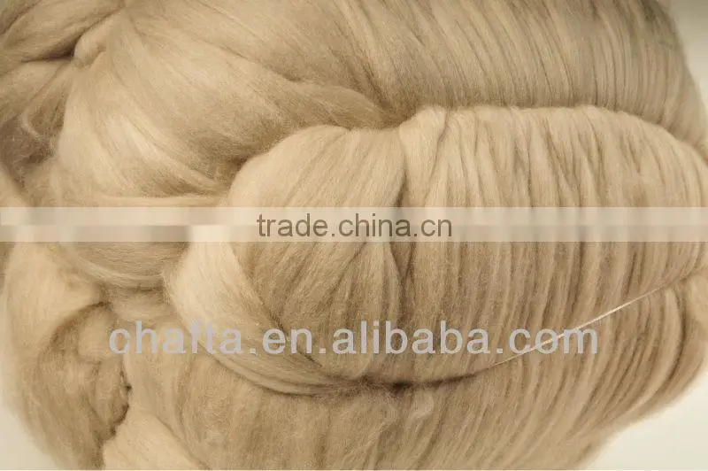 100% worsted combed camel tops